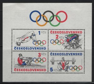 CZECHOSLOVAKIA, 2530A, HINGED, 1984, 1984 SUMMER OLYMPICS