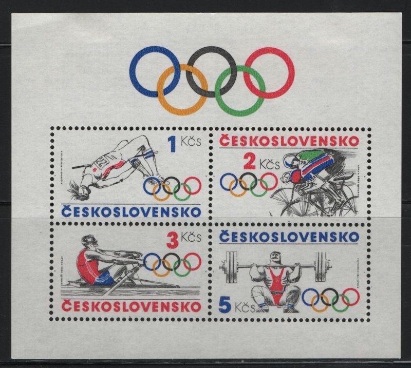 CZECHOSLOVAKIA, 2530A, HINGED, 1984, 1984 SUMMER OLYMPICS