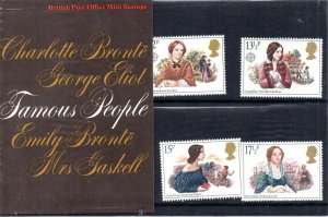 1980 Sg 1125/1128 Famous Authoresses Presentation Pack 