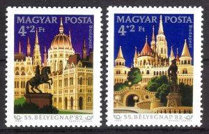 1982, Hungary 55th Stamp Day set, MNH, Sc B326-327