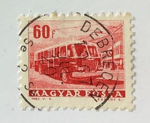 Hungary 1963 Scott 1512 used - 60f,  Transport and Telecommunication, Bus