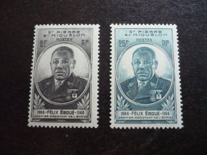 Stamps - St Pierre Miquelon - Scott# 322-323 - Mint Hinged Set of 2 Stamps