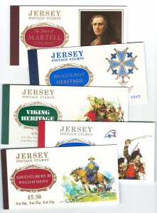 Jersey 1982-92 Martell Huguenot Viking Revolution Mesny prestige booklets c£59
