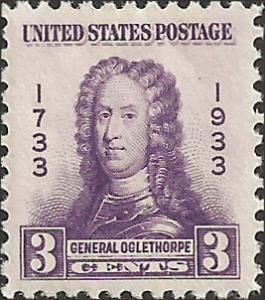 # 726 Mint Never Hinged Violet General James Edward Oglethorpe