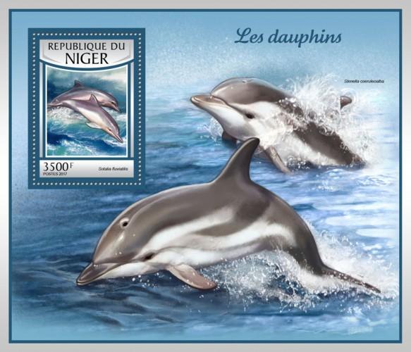 NIGER 2017 SHEET DOLPHINS MARINE LIFE