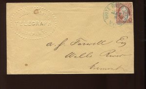 26 Used on Vermont and Boston Telegraph Company Embossed Cover LV6783