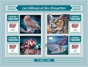 2015 TOGO MNH. OWLS. Yvert&Tellier Code: 4830-4833  |  Michel Code: 7111-7114