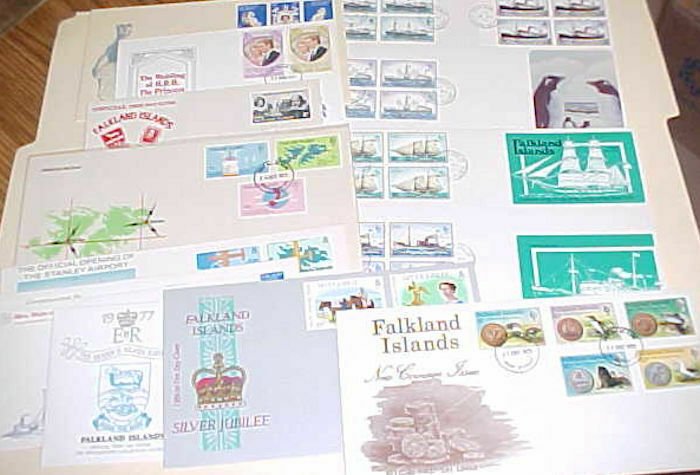 FALKLAND ISLANDS   FDC 12 DIFF. 1964-1979  CACHET UNADDRESSED