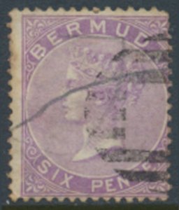 Bermuda SG 6  SC# 5 *  Used  dull purple  1865 issue  see details /scans