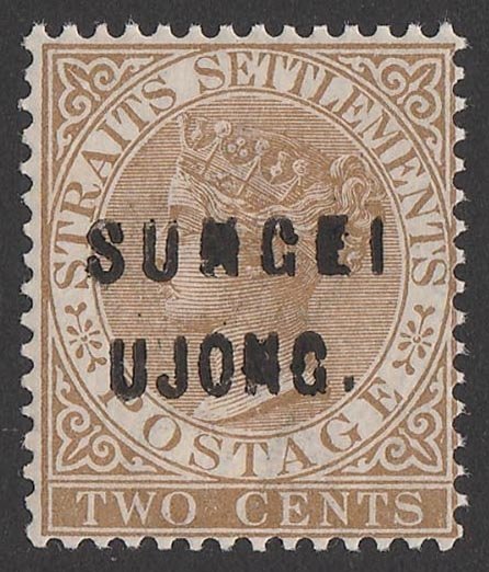 MALAYA - Sungei Ujong 1883 'SUNGEI UJONG' on QV 2c brown, SG type 12+9.  