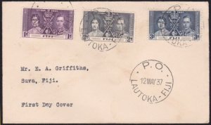 FIJI 1937 Coronation set on FDC ex LAUTOKA.................................B3171