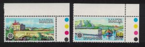 Malta Landscapes Europa 2v Corners 1977 MNH SG#584-585