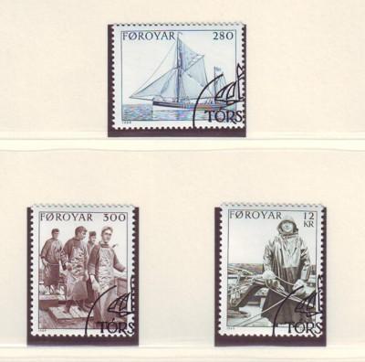 Faroe Islands Sc 112-4  1984 Fishing Smack stamps used