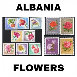 Thematic Stamps - Albania - Flowers - Choose from dropdown menu