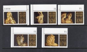 VATICAN 617-621 MNH VF Classical sculptures