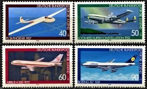 STAMP STATION PERTH - Germany #B570-B573 Airplanes Set MNH