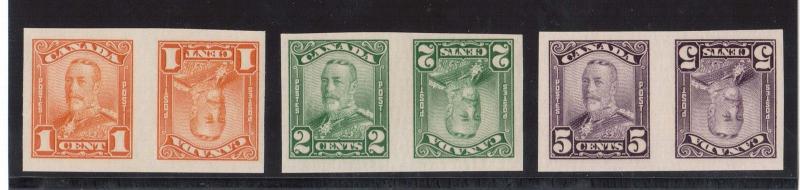 Canada #149acvi - #153acvi VF/NH Tete Beche Pairs