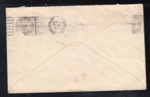 Trinidad 1933 cover to Toronto franked 1 1/2p rose red Britannia, Scott 23