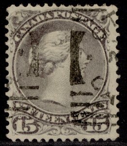 CANADA QV SG61b, 15c dull violet-grey, FINE USED. Cat £35.