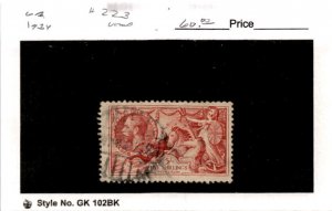 Great Britain, Postage Stamp, #223 Used, 1934 King George (AB)