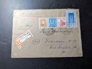 1948 Registered Germany Cover Bremerhaven to Dresden N23