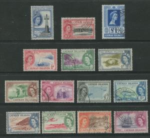 Cayman Islands -Scott 135-149 -Definitive Issue-1953-FU- Short Set of 14 Stamps