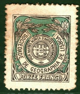 Portugal Local Stamp Lisbon SOCIEDADE DE GEOGRAPHIA Gum ex Collection GRWHITE20
