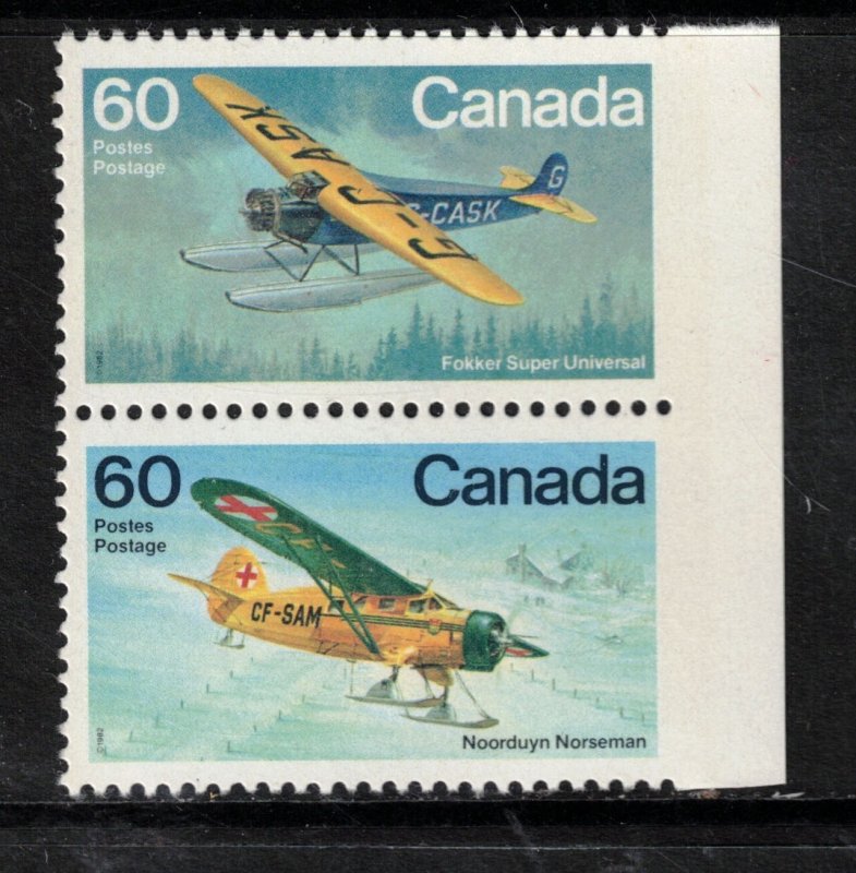 Canada #972i Extra Fine Never Hinged Imperforate At Margin Pair