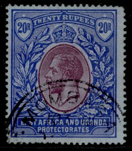 EAST AFRICA and UGANDA GV SG60, 20r purple & blue/blue, FINE USED. Cat £850.