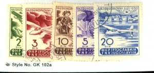 YUGOSLAVIA 295-99 USED FVF Cat $39