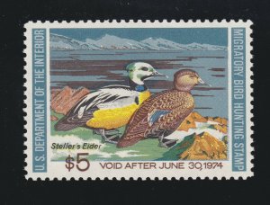 US RW40 $5 Federal Duck Stamp Mint XF OG NH SCV $18 