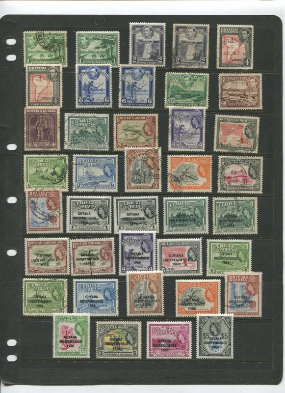 STAMP STATION PERTH Guiana Selection of 39 Stamps Unchecked Mint/Used -Lot 26