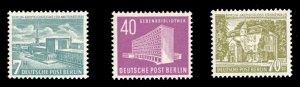 Germany - Berlin #9N108-110 Cat$99.50, 1954 7pf, 40pf and 70pf, never hinged