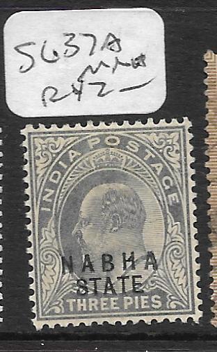 INDIA NABHA (P2609B) KE 3P SG 37A  MNH