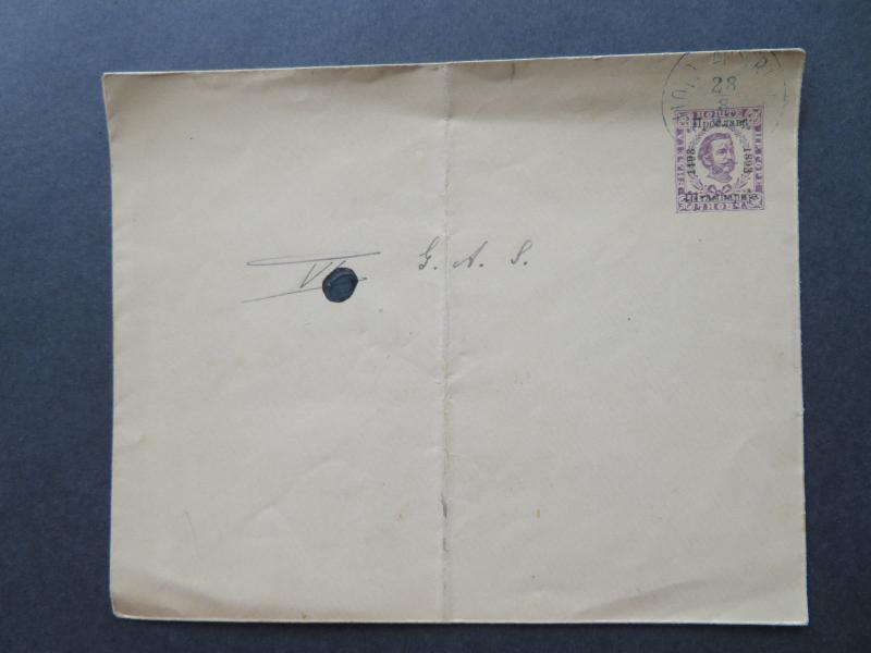 Montenegro 1893 7H Blue Postal Stationery Canceled / Light Curling - Z7806