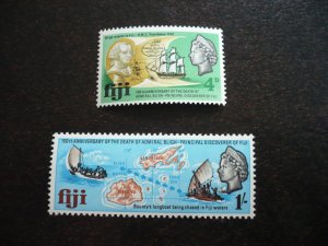 Stamps - Fiji - Scott# 233-234 - Mint Never Hinged Part Set of 2 Stamps