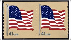 SC#4186 41¢ Flag Coil Pair (2007) SA
