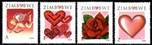 Zimbabwe - 2008 Valentines Day Set MNH** SG 1250-1253