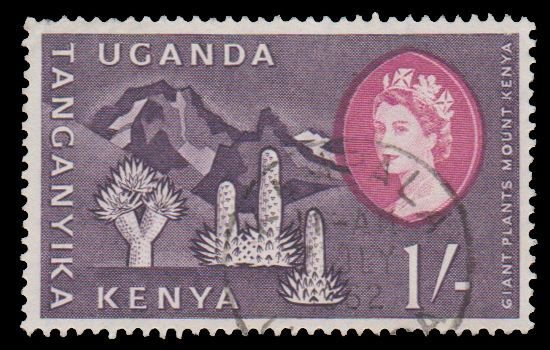 BRITISH EAST AFRICA KENYA UGANDA AND TANGANYIKA 1960 SCOTT 129. USED. # 13