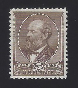 US #205 1882 Yellow Brown Perf 12 Mint NG VF SCV $80