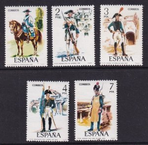 Spain  #1902-1906  MNH  1975  military uniforms