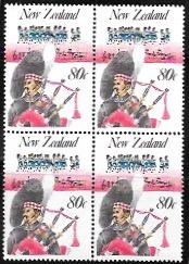 New Zealand #859 MNH Block. Music in New Zealand - Bagpipes