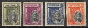 Zanzibar Reign of Sultan (Scott #214-17) MH Note