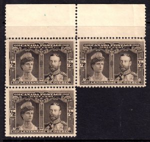 Canada 1908 Quebec Tercentenary ½d Mint MNH x3 SG 188 CV £27