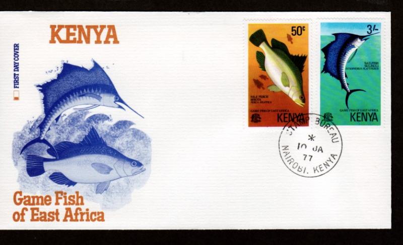 Kenya 1977 FDC Game Fish!