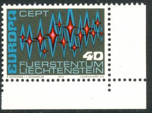 LIECHTENSTEIN 1972 EUROPA Issue Sc 504 MNH