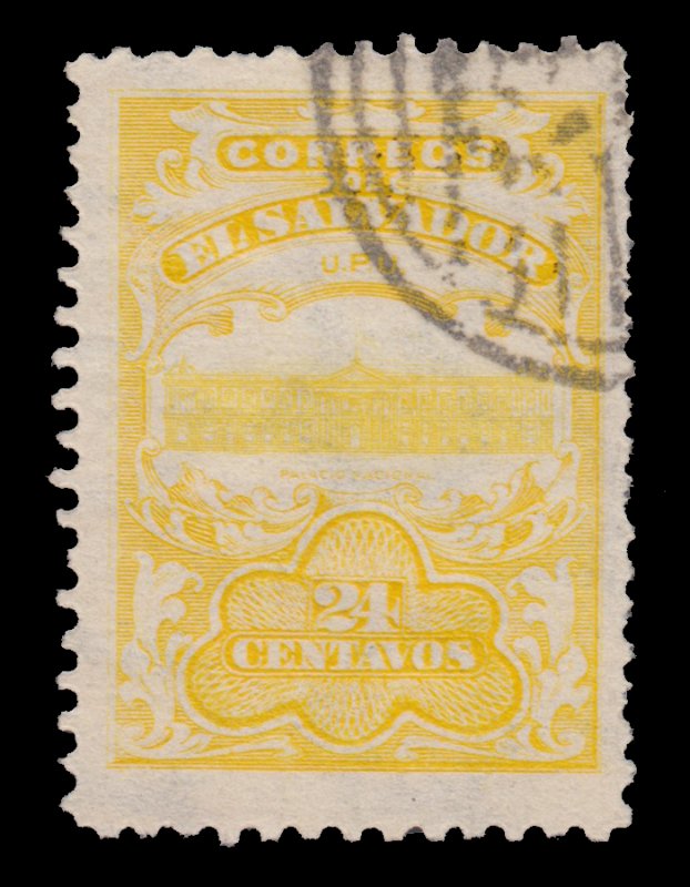 EL SALVADOR 1908 STAMP. SCOTT # O280 . USED. COLOR ERROR.