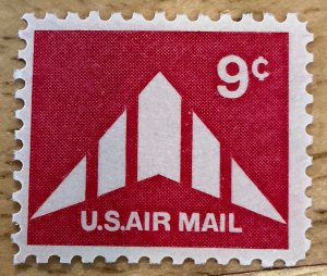 US SCOTT C77a 9c SILHOUETTE OF DELTA tagging omitted scv $10.00