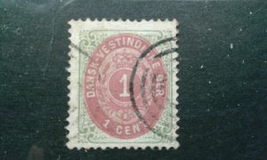 Danish West Indies #5e used inverted frame e201.6206