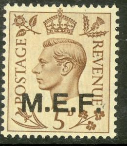 GREAT BRITAIN MIDDLE EAST FORCES 1942-43 KGVI 5d London Printing Sc 5 MH